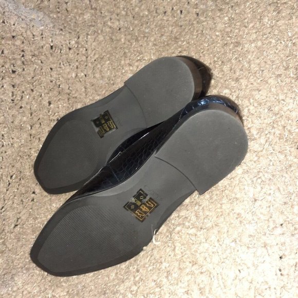 ALDO Gwirani-Croc Embosed Black Synthetic Leather Loafers-Sz 8.5-NEW - Picture 7 of 8